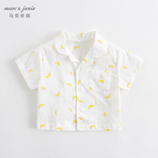 马克珍妮夏装新款 男童全棉满印短袖衬衫 儿童上衣230013 商品图2