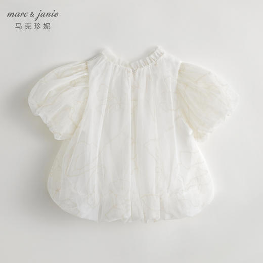 marcjanie马克珍妮新款夏装 女童田园风花苞网纱小衫231055 商品图2
