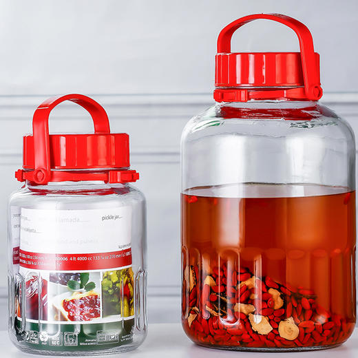 土耳其进口泡酒罐玻璃酵素瓶密封罐玻璃罐子密封储物罐储粮密封瓶 商品图3