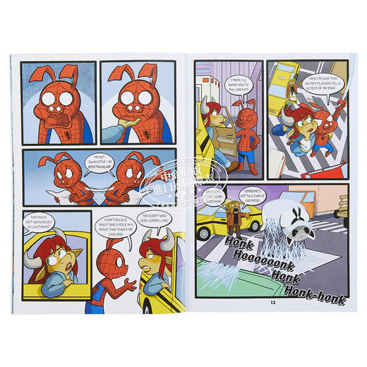 【中商原版】Spider Ham 学乐漫画小说 蜘猪侠2册套装 漫威 蜘蛛侠 Spiderman Marvel 英文原版 进口图书 儿童图像图画小说 商品图6