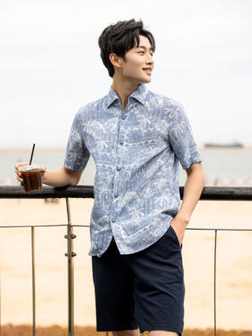 艺术家印花 | 蓝白印染衬衫