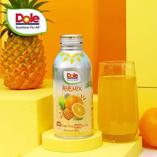都乐阳光mix菠萝西柚气泡果汁饮料400ml 商品图3
