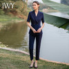 IWY/藏青色短袖职业西装套装女夏季薄款气质上班时尚休闲高端工作服女CPS1798 商品缩略图0