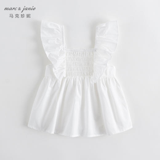 marcjanie马克珍妮新款夏装 女童花边袖方领纯棉小衫230995 商品图2
