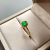 高冰种阳绿翡翠蛋面戒指18k黄金镶嵌 商品缩略图3