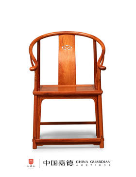 红桥红  家具严选  缅甸花梨（大果紫檀）【如意刀牙出头圈椅 】