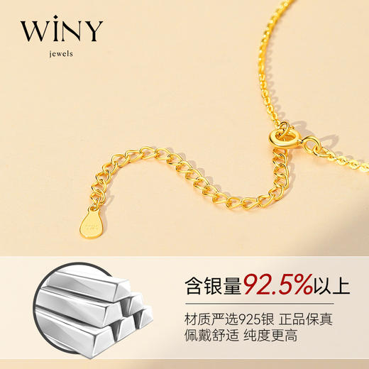 Winy925纯银《真爱心律系列》心中蔷薇项链送女友闺蜜老婆爱人节日生日礼物 商品图1