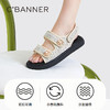 千百度女鞋夏季休闲凉鞋魔术贴厚底平底时尚沙滩海边凉鞋A23375111 商品缩略图3