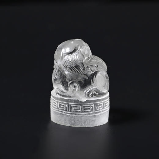 清代子母狮“太师少师”水晶印章 商品图2