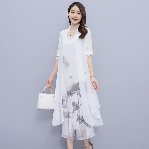 国风复古长款吊带，宽松大码两件套外搭开衫HR-WX23159 商品图2