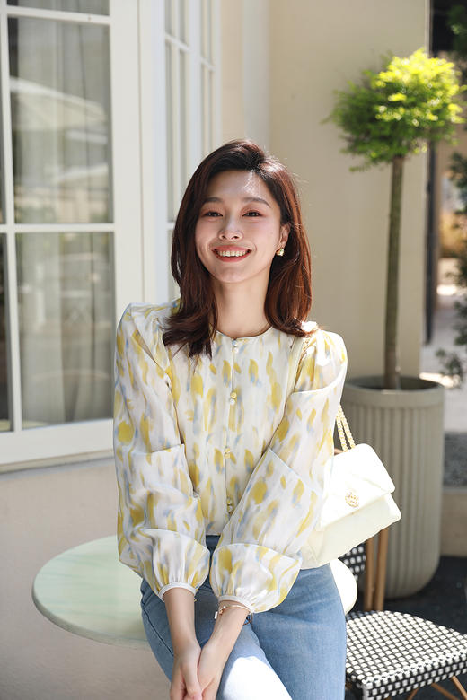 火桐hooton扎染设计真丝衬衫 商品图0