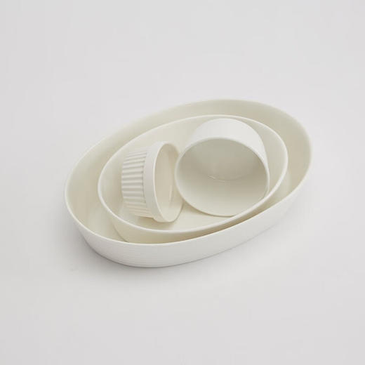 烘烤盘 纯白系列 约10.5英寸椭圆/8英寸椭圆 商品图3