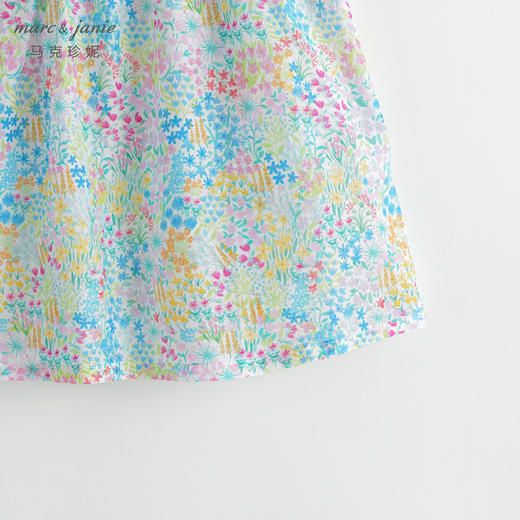 马克珍妮夏装新款裙子 女童田园风舒适棉真丝连衣裙230755 商品图4