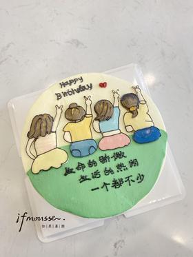 「创意定制」手绘背影