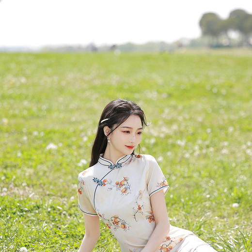 复古中长款修身，休闲日常旗袍XL-23159 商品图1