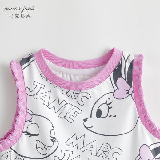 马克珍妮夏装新款裙子 女童网纱拼接运动背心连衣裙230662 商品图2