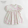 马克珍妮夏装新款 女童北欧风泡泡袖A字纯棉连衣裙230332 商品缩略图2