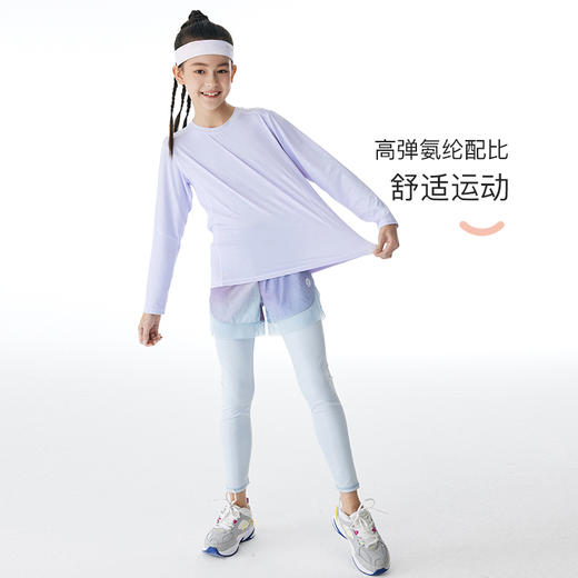 onmygame 女童防晒运动衣儿童瑜伽服上衣长袖打底衫轻薄快干 商品图1