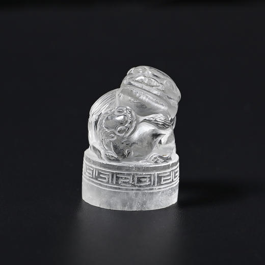 清代子母狮“太师少师”水晶印章 商品图0