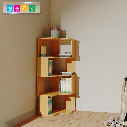 马赛克转角书架幼儿园转角处创意马赛克落地置物架书架 商品图2