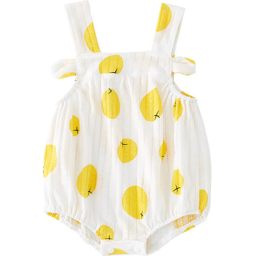 夏季婴儿吊带包屁衣背心背带三角哈衣女宝宝纯棉连体 商品图4