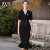IWY/高端设计款西装套装女黑色修身显瘦夏季短袖半裙女两件套职业装女CS1783 商品缩略图1