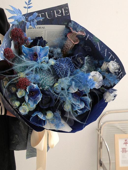蓝调朦胧----小众蓝色系色花束 商品图2