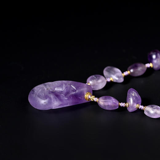 西亚高古紫水晶“重生”护身符项链 商品图5