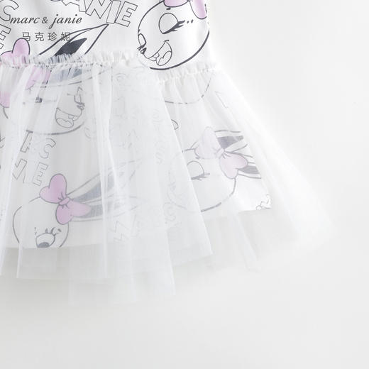 马克珍妮夏装新款裙子 女童网纱拼接运动背心连衣裙230662 商品图3