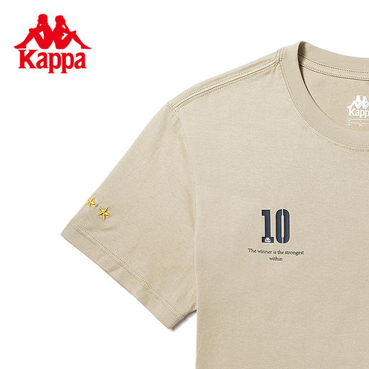 Kappa卡帕短袖复古运动2023新款男夏季刺绣印花半袖运动休闲T恤K0D32TD23 商品图4