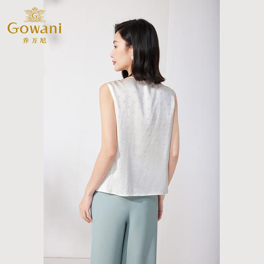乔万尼真丝无袖小衫桑蚕丝t恤背心简约ET2H232 商品图4