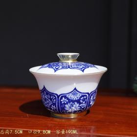 B-JYR-9804 聚悠然 青花莲花万花无托盖碗