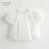 marcjanie马克珍妮新款夏装 女童田园风花苞网纱小衫231055 商品缩略图1