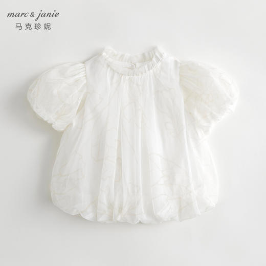 marcjanie马克珍妮新款夏装 女童田园风花苞网纱小衫231055 商品图1