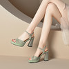 时尚粗跟防水台，头层牛皮高跟凉鞋SSL-S6007 商品缩略图0