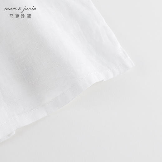 马克珍妮新款夏装 男童100%天然亚麻透气衬衫230896 商品图5