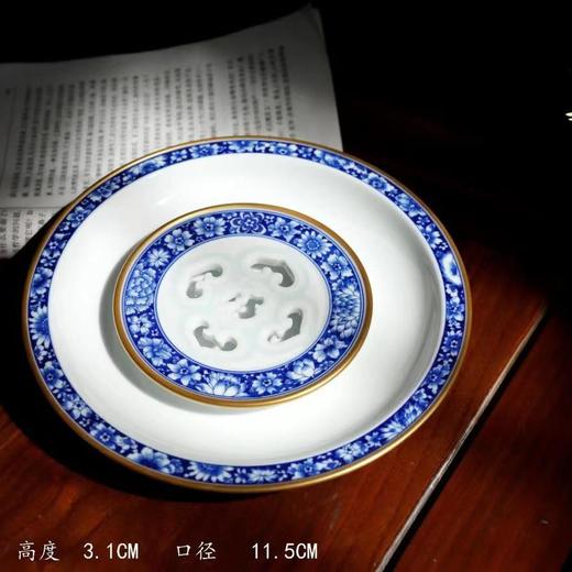 B-JYR-9805 聚悠然 青花精工万花两用壶承 商品图0