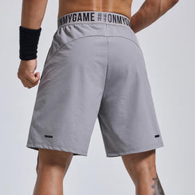 OMG 夏季男士短裤宽松运动健身五分裤速干跑步印花腰头轻薄四分裤