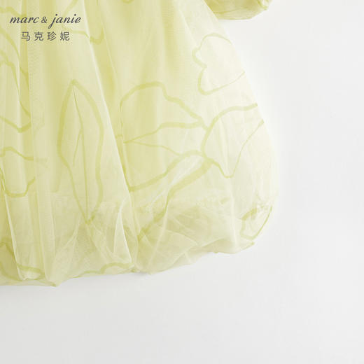 marcjanie马克珍妮新款夏装 女童田园风花苞网纱小衫231055 商品图4