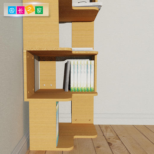 马赛克转角书架幼儿园转角处创意马赛克落地置物架书架 商品图1