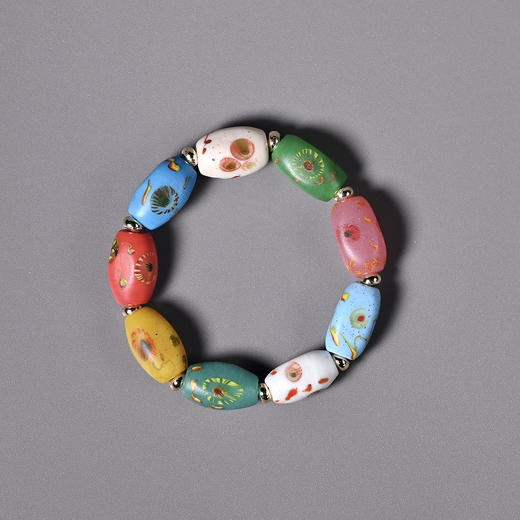 清代点彩琉璃珠手串 商品图0