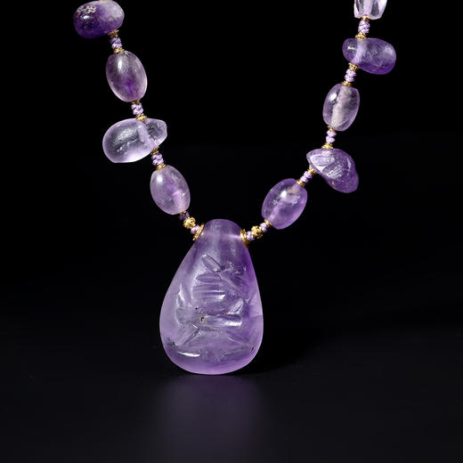 西亚高古紫水晶“重生”护身符项链 商品图1