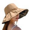夏季遮阳帽女黑胶新款，百搭全顶遮脸渔夫帽出游太阳帽XYD-黑胶渔夫 商品缩略图4