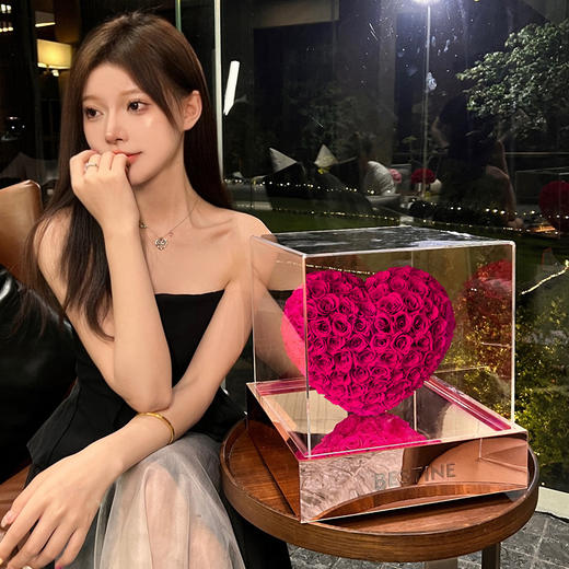 VBEINGS花语 永生花 蓝牙旋转爱心 旋转爱心摆件送女友生日礼物 商品图1