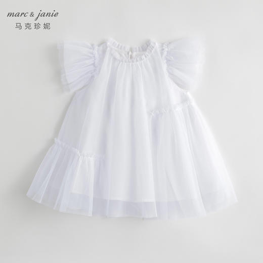 马克珍妮夏装新款 女童网纱蝴蝶袖蓬蓬裙连衣裙 儿童裙子220985 商品图1