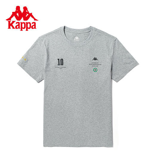 Kappa卡帕短袖复古运动2023新款男夏季刺绣印花半袖运动休闲T恤K0D32TD23 商品图1