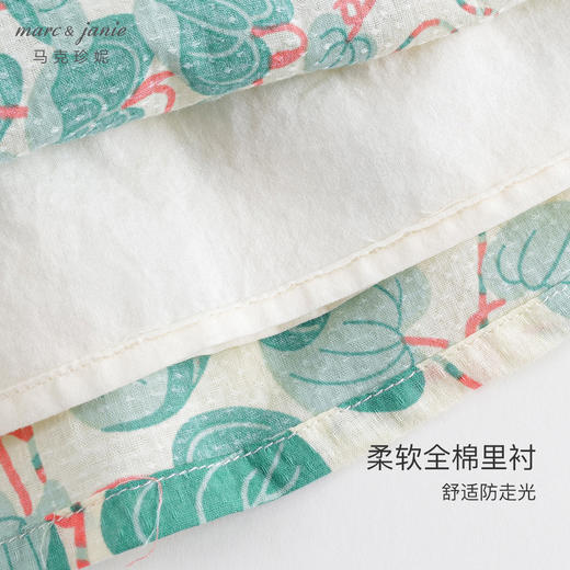 马克珍妮夏装新款 女童满印花边袖全棉小衫 儿童上衣230007 商品图4
