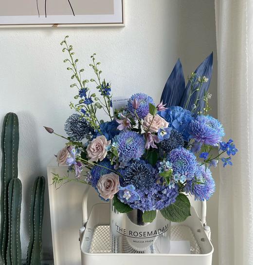 蓝调朦胧----小众蓝色系色花束 商品图1