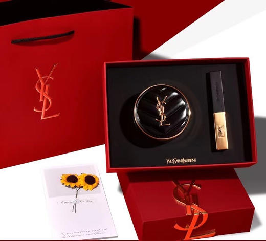 圣罗兰皮革气垫➕口红套装 商品图0