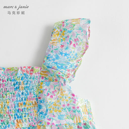 马克珍妮夏装新款裙子 女童田园风舒适棉真丝连衣裙230755 商品图3